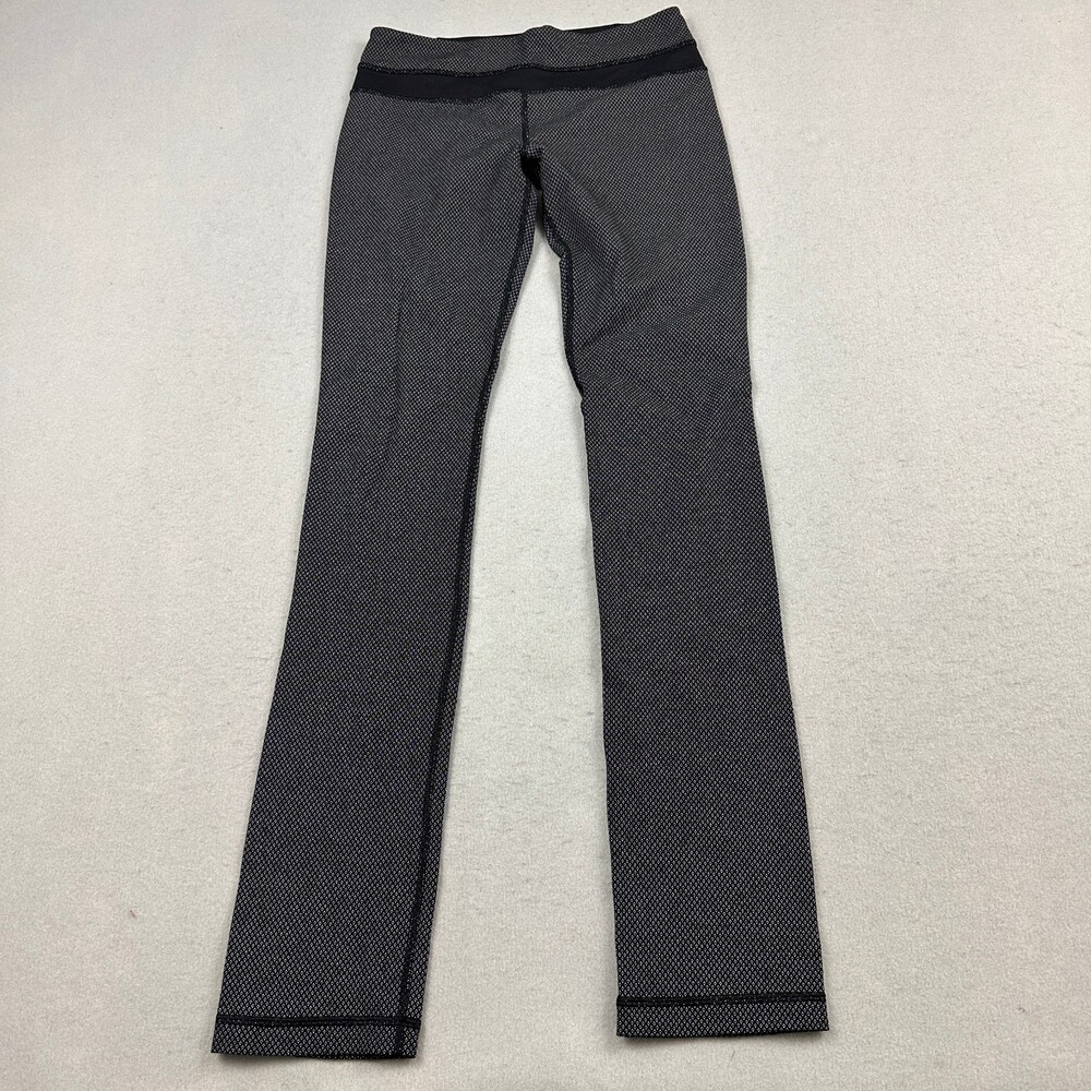 Lululemon Pants Women 6 Black Gray Pull On Elastic Waist Athleisure Workout Gym